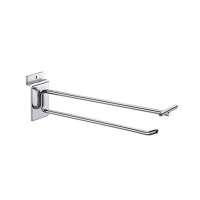 Supermarket Double prong metal chrome display slatwall hook