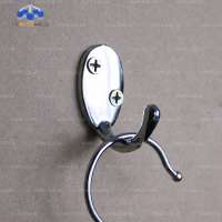 Clothes hanging single metal wall mounted hook